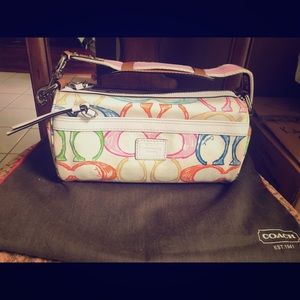 Vintage Coach Scribble Barrel Bag
